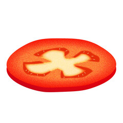 Isolated tomato slice illustration