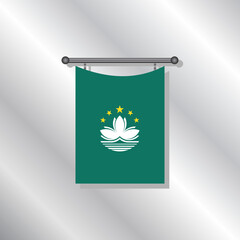 Illustration of Macau flag Template