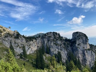 mountain landscape with blue sky