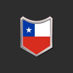 Obraz premium Illustration of Chile flag Template