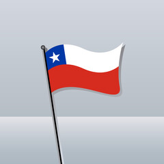 Illustration of Chile flag Template