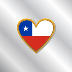 Illustration of Chile flag Template
