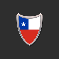 Fototapeta premium Illustration of Chile flag Template
