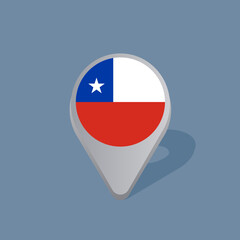 Illustration of Chile flag Template
