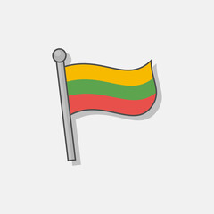 Illustration of Lithuania flag Template