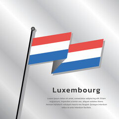Fototapeta na wymiar Illustration of Luxembourg flag Template