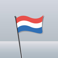 Illustration of Luxembourg flag Template