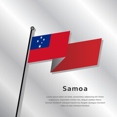 Illustration of Samoa flag Template