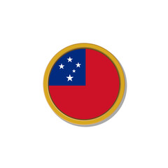 Obraz premium Illustration of Samoa flag Template