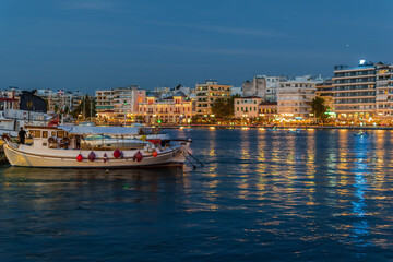 Fototapeta na wymiar Chalked Greece Night Photo