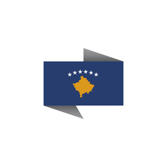 Illustration of  Kosovo flag Template