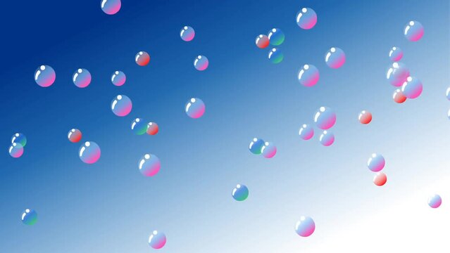 colorful bubbles background and 2d animation