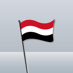 Illustration of Yemen flag Template