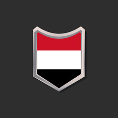 Illustration of Yemen flag Template