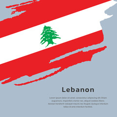 Illustration of Lebanon flag Template