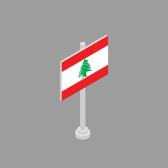 Illustration of Lebanon flag Template