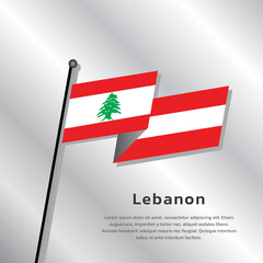 Illustration of Lebanon flag Template