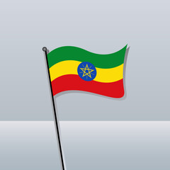 Illustration of Ethiopia flag Template