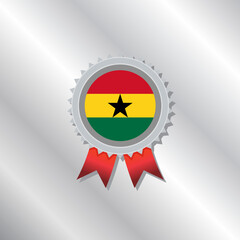 Illustration of Ghana flag Template