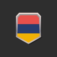 Fototapeta premium Illustration of Armenia flag Template
