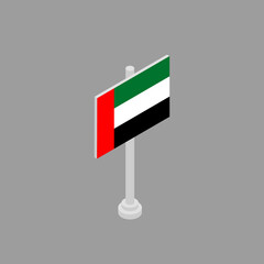 Illustration of Arab Emirates flag Template