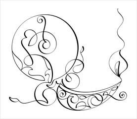 Diwali Diya Pen Ink Style M_2210011