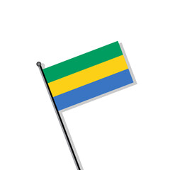 Illustration of Gabon flag Template