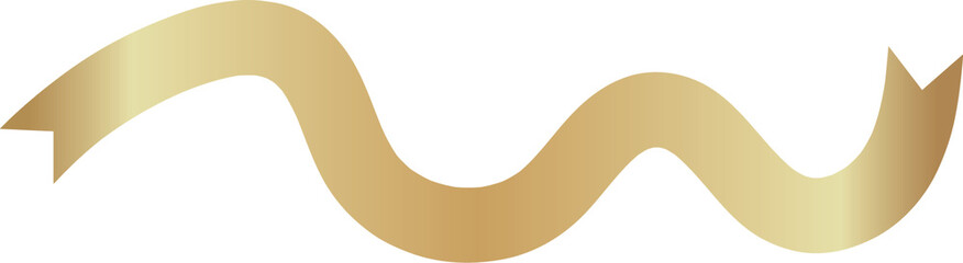 Gold Ribbon Label Tag Illustration