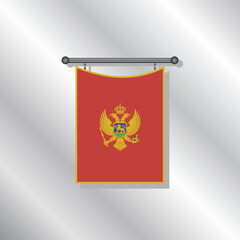 Illustration of Montenegro flag Template