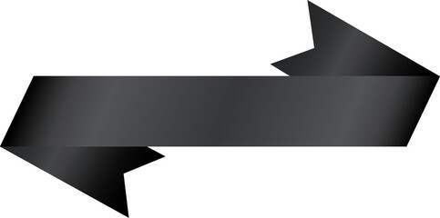 Black Ribbon Label Tag Illustration
