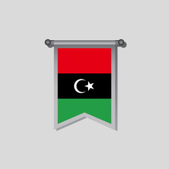 Illustration of Libya flag Template