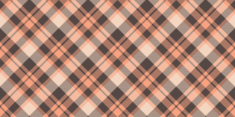 Check plaid seamless pattern of fabric texture. Vector textile design.