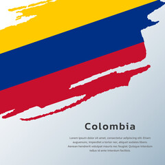 Illustration of Colombia flag Template