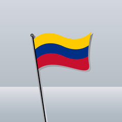 Illustration of Colombia flag Template