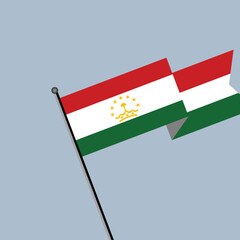 Illustration of Tajikistan flag Template