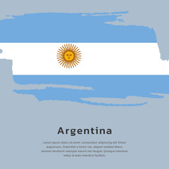 Illustration of Argentina flag Template