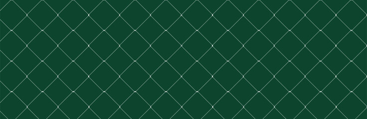 Fototapeta na wymiar Net texture pattern on green background. Net texture pattern for backdrop and wallpaper. Realistic net pattern with black squares. Geometric background, vector illustration
