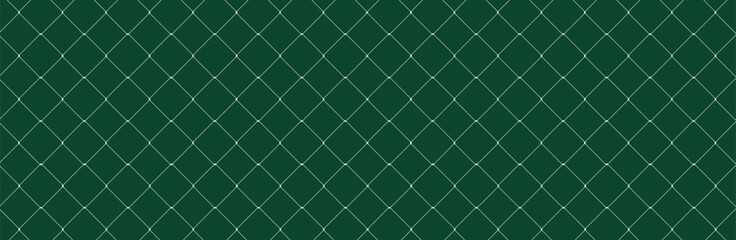 Fototapeta na wymiar Net texture pattern on green background. Net texture pattern for backdrop and wallpaper. Realistic net pattern with black squares. Geometric background, vector illustration