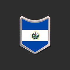 Illustration of El Salvador flag Template
