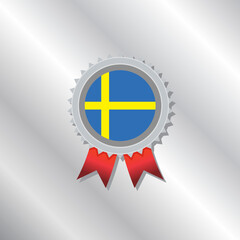 Illustration of Sweden flag Template