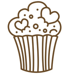 chocolate heart muffin