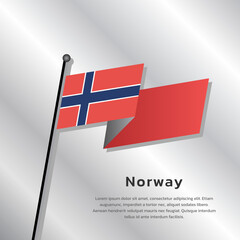 Illustration of Norway flag Template