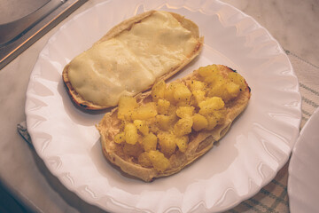 Neapolitan Saltimbocca Sandwich On A White Plate
