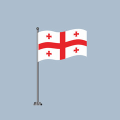 Illustration of Georgia flag Template