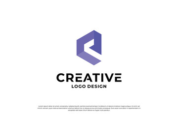 Letter E logo design vector. Initial letter E logo inspiration, Creative E symbol logo business.