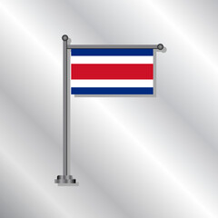 Illustration of Costa Rica flag Template