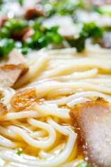guilin rice noodles close up vertical composition