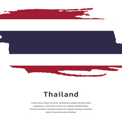 Illustration of Thailand flag Template