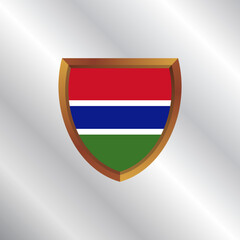 Illustration of Gambia flag Template