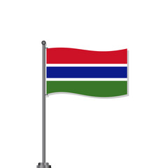Illustration of Gambia flag Template